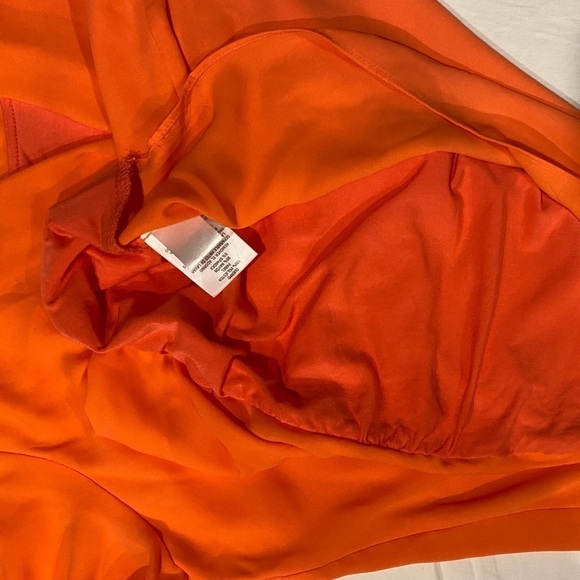 NWT--Thalia Sodi Long Sleeve Orange Blouse Size Large - Picture 8 of 12